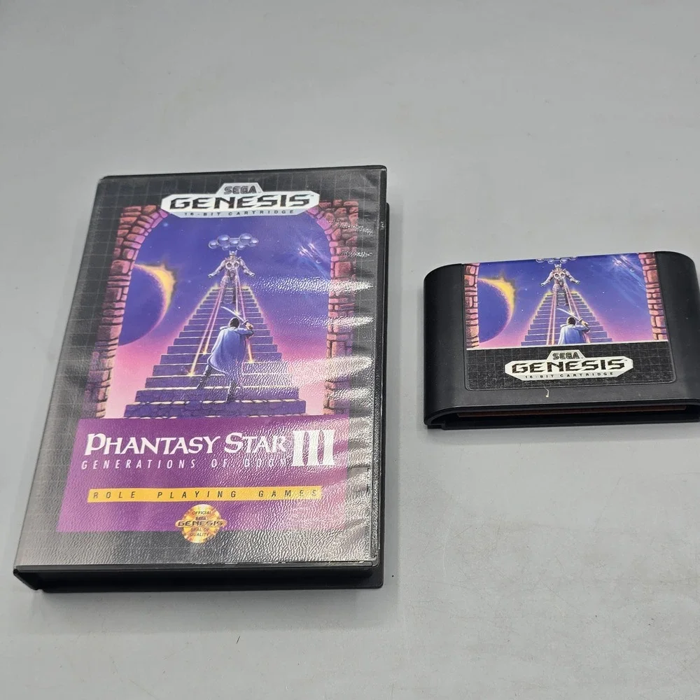 Phantasy Star III Generations of Doom Sega Genesis RPG Game with Case